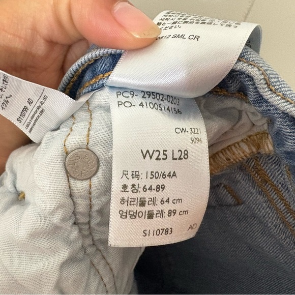 Levi’s 501 Women’s High Rise Distressed Straight Jeans Blue Size 25 - Picture 9 of 9